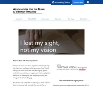 Abvimichigan.org(Association For The Blind And Visually Impaired) Screenshot