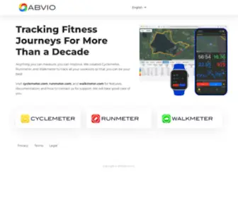 Abvio.com(Advanced Fitness Apps for iOS and Android) Screenshot