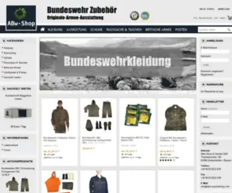 ABW-Ausstattung.com(✓Bundeswehr Kleidung ✓Bundeswehr Shop (Bw Shop)) Screenshot