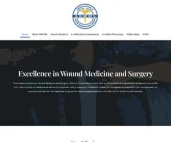 ABWMS.org(American Board of Wound Medicine and Surgery) Screenshot