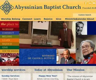 Abyssinian.org(Baptist Church) Screenshot