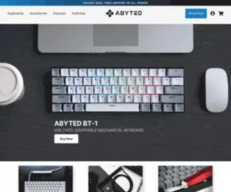 Abyted.com(Customizable Mechanical Keyboards) Screenshot