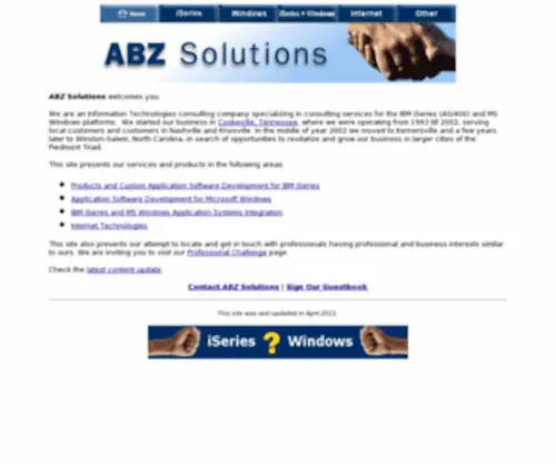 Abzsolutions.com(ABZ Solutions) Screenshot