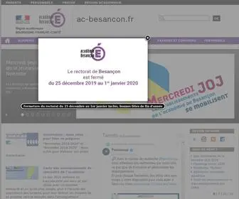 AC-Besancon.fr(Bienvenue sur le site de l'académie de Besançon) Screenshot