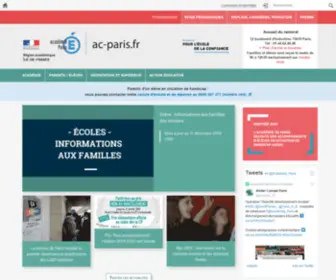 AC-Paris.fr(Académie de Paris) Screenshot