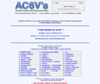 AC6V.com(AC6V's Amateur Radio And DX Reference Guide) Screenshot