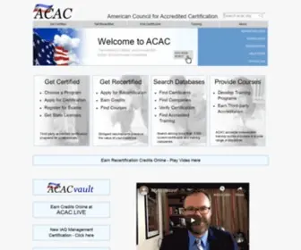 Acac.org(ACAC Official Site) Screenshot