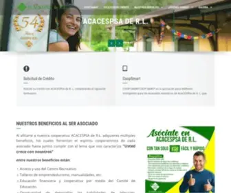 Acacespsa.com(Usted crece con nosotros) Screenshot