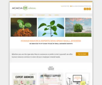 Acaciahrsolutions.com(Corporate business human resource consultancy) Screenshot
