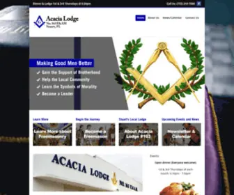 Acacialodge163.org(Home Acacia Lodge 163) Screenshot