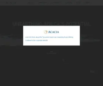 Acaciamining.com(Barrick Gold Corporation) Screenshot