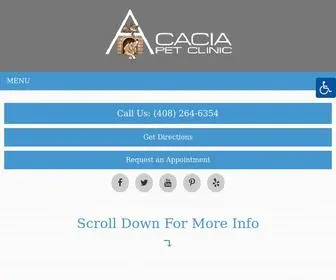 Acaciapetclinic.com(Veterinarian in San Jose) Screenshot