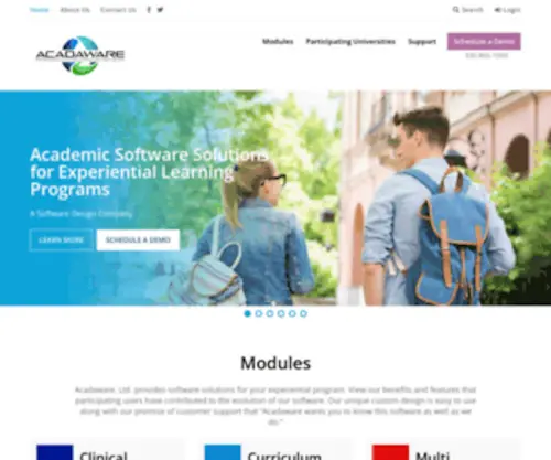 Acadaware.com(Experiental Learning Software Solutions) Screenshot