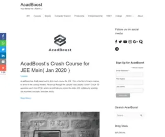 Acadboost.com(Quality Online Learning) Screenshot