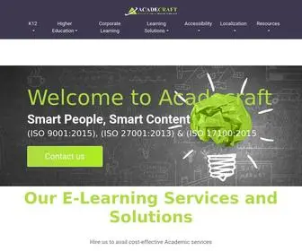 Acadecraft.com(ELearning Solutions) Screenshot