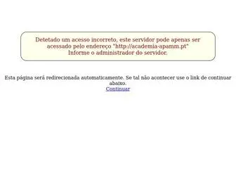 Academia-Apamm.pt(Redirecionar Redirecionar) Screenshot