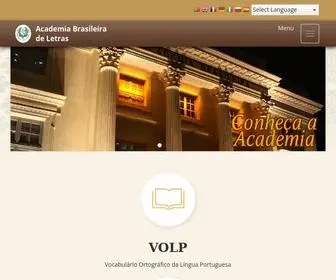 Academia.org.br(Academia Brasileira de Letras) Screenshot