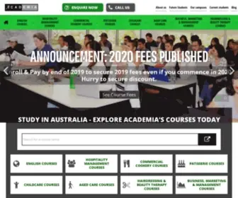 Academia21.com(Childcare, Hospitality, English Courses in Australia) Screenshot