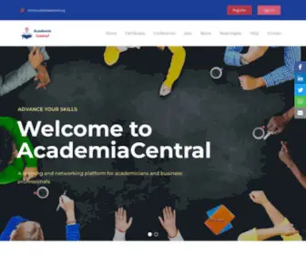 Academiacentral.org(Learning and networking platform) Screenshot