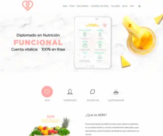 Academiadenutricion.mx(ADN Nutrición Funcional) Screenshot