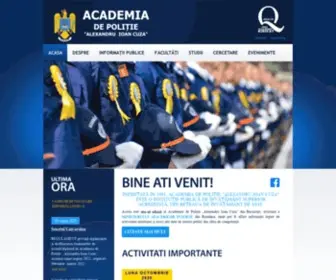 Academiadepolitie.ro(Academia de Politie "Alexandru Ioan Cuza" Bucuresti) Screenshot