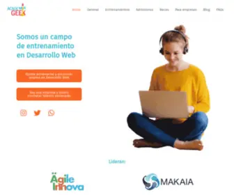 Academiageek.co(Bootcamp de Desarrollo Web) Screenshot