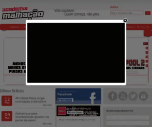 Academiamalhacao.com.br(Academia Malhação) Screenshot
