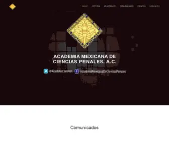 Academiamexicanadecienciaspenales.com.mx(Academia Mexicana de Ciencias Penales) Screenshot