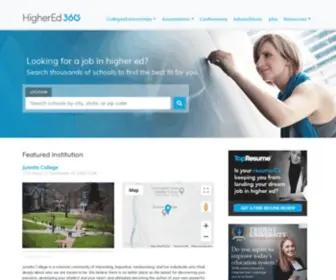 Academic360.com(Comprehensive Career Resources for Higher Ed Professionals) Screenshot