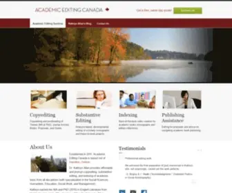 Academiceditingcanada.ca(Academic editing services) Screenshot