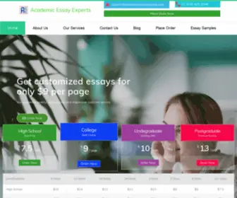 Academicessayexperts.com(Professional Essay Writing Company) Screenshot