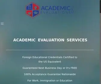 Academicevaluations.org(Foreign Academic Credential Evaluation Service) Screenshot