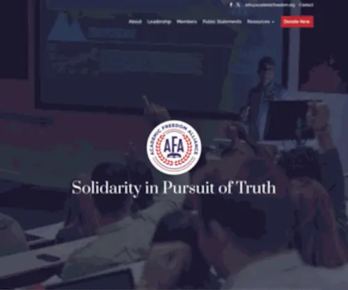 AcademicFreedom.org(Academic Freedom Alliance) Screenshot