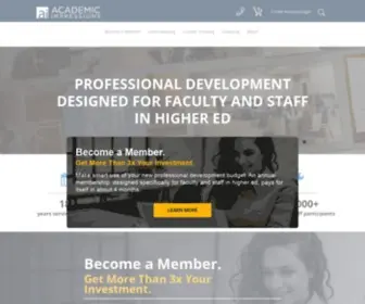 Academicimpressions.com(Higher Education Professional Development) Screenshot
