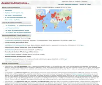 AcademicJobsonline.org(Academic Jobs Online) Screenshot