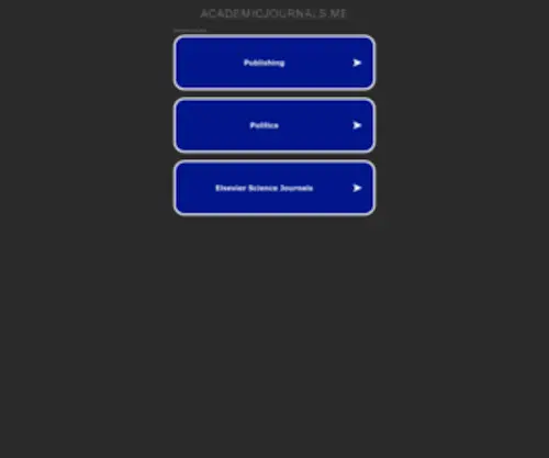 AcademicJournals.me(Domain Default page) Screenshot