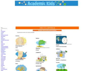 Academickids.com(Main Page) Screenshot