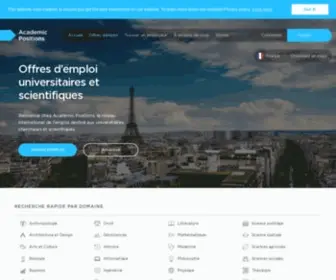 AcademicPositions.fr(Offres d´emploi universitaires et scientifiques) Screenshot