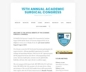 Academicsurgicalcongress.org Screenshot
