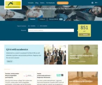 Academictransfer.com(Academische vacatures & PhD posities in Nederland) Screenshot