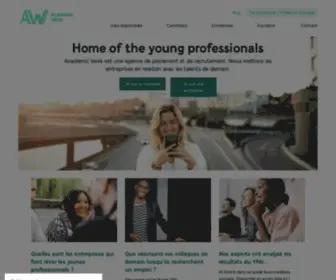 Academicwork.ch(Agence de placement et de recrutement de profils juniors et) Screenshot