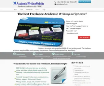 Academicwritingwebsite.com(Is a demo web script/website that showcase how one can manage clients) Screenshot