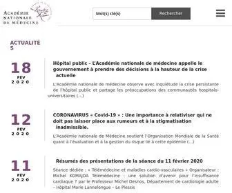 Academie-Medecine.fr(Académie nationale de médecine) Screenshot