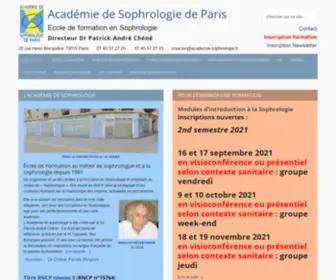 Academie-Sophrologie.fr(Académie de Sophrologie de Paris) Screenshot