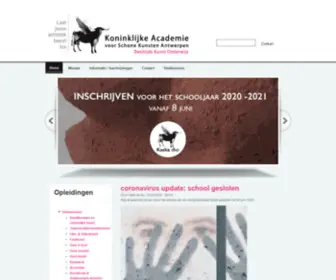 Academieantwerpendko.org(Academie antwerpen dko) Screenshot