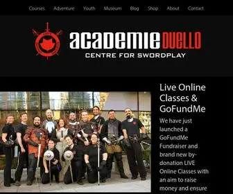 Academieduello.com(International Centre for Swordplay) Screenshot