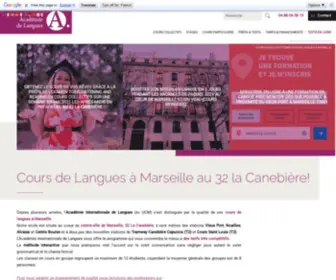 Academielangues.com(L'Académie Internationale de Langue propose de nombreuses formations en langues pour tous niveaux) Screenshot