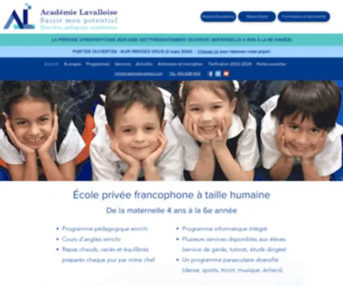 Academielavalloise.com(Académie Lavalloise) Screenshot