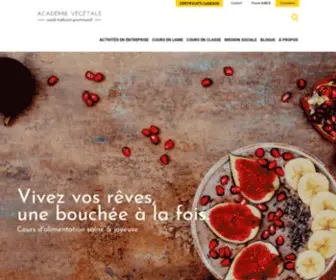 Academievegetale.com(Cours De Cuisine Santé et Gourmande) Screenshot