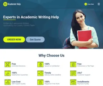 Academisthelp.com(Satisfied Academic Writing Services by Professionals) Screenshot